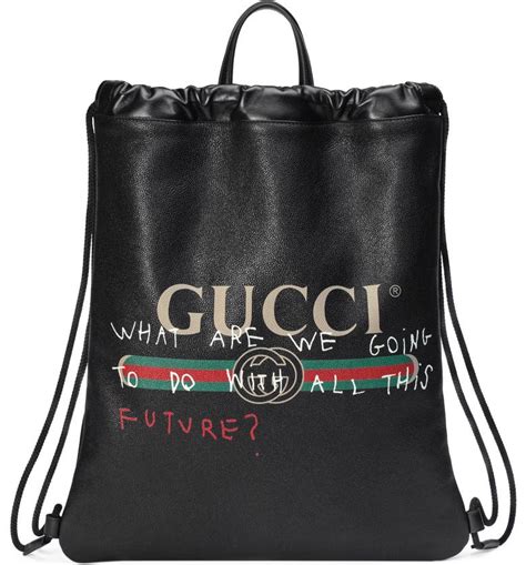 gucci bookbag womens|gucci drawstring backpack for men.